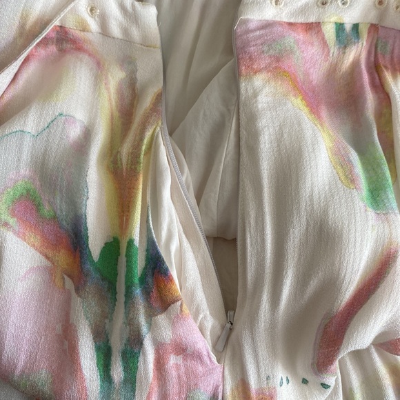 Free People Sound of Spring Maxi dress Jumper tiered watercolour bin front - Picture 8 of 16